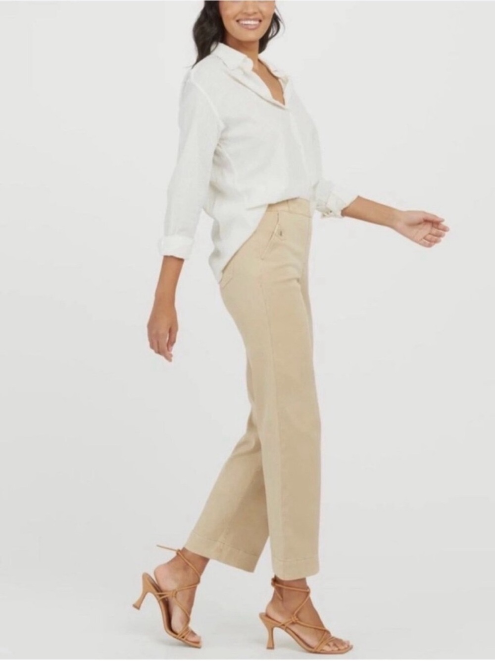 SPANX Cropped Straight-Leg Ankle Pants